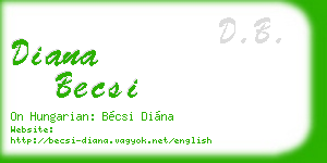 diana becsi business card