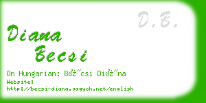 diana becsi business card